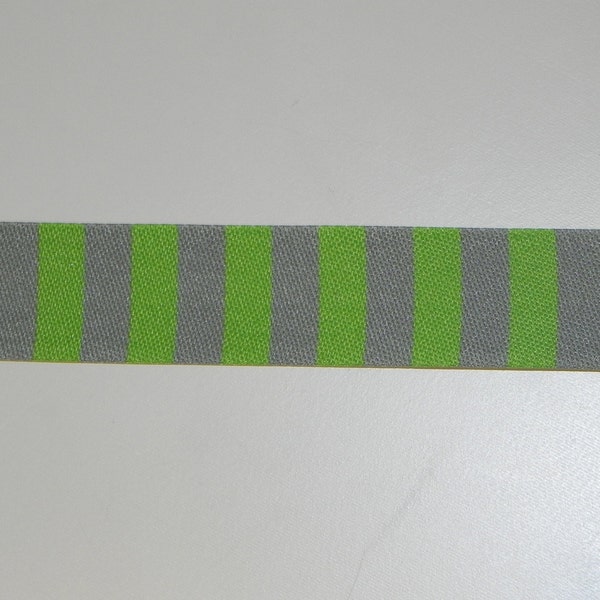 Webband, Ringelband, grün-grau, Farbenmix