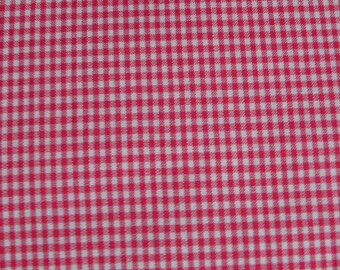 Gingham red Plaid cotton fabric