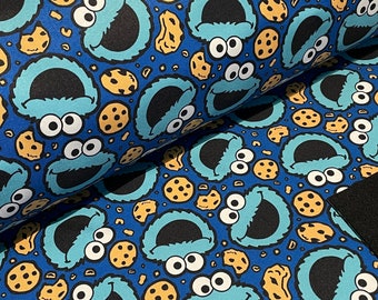 Softshell Sesame Street Cookie Monster Nano Licensed Fabric