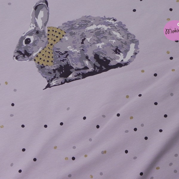 Lillestoff organic jersey Lapin bunny glitter