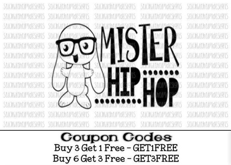 Easter Svg Mister Hip Hop Svg Easter Bunny Svg Png Cut Files Etsy