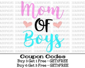 Mom of Boys Svg Mom Svg Mothers Day Svg Cut files PNG Files Svg files for Silhouette Cameo Svg Files for Cricut Mama Momma Mom gift Boy