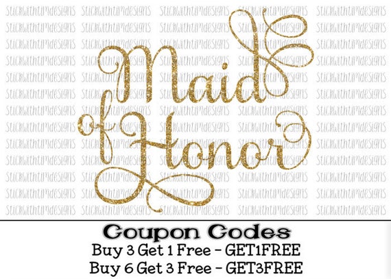 Maid Of Honor Svg Wedding Svg Bridal Svg Team Bride Svg Etsy
