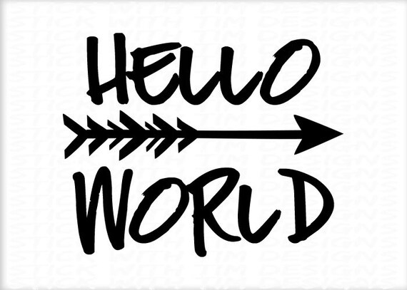 Download Hello World svg Hello World digital file New Baby svg newborn | Etsy