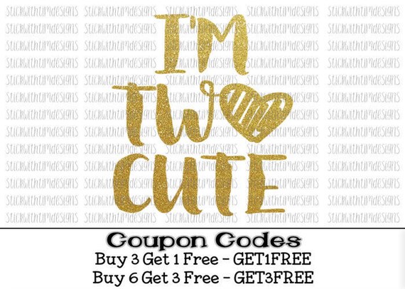Download I'm Two Cute Svg Birthday Svg 2nd Birthday svg Two | Etsy
