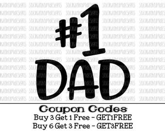 Download Number 1 dad svg | Etsy