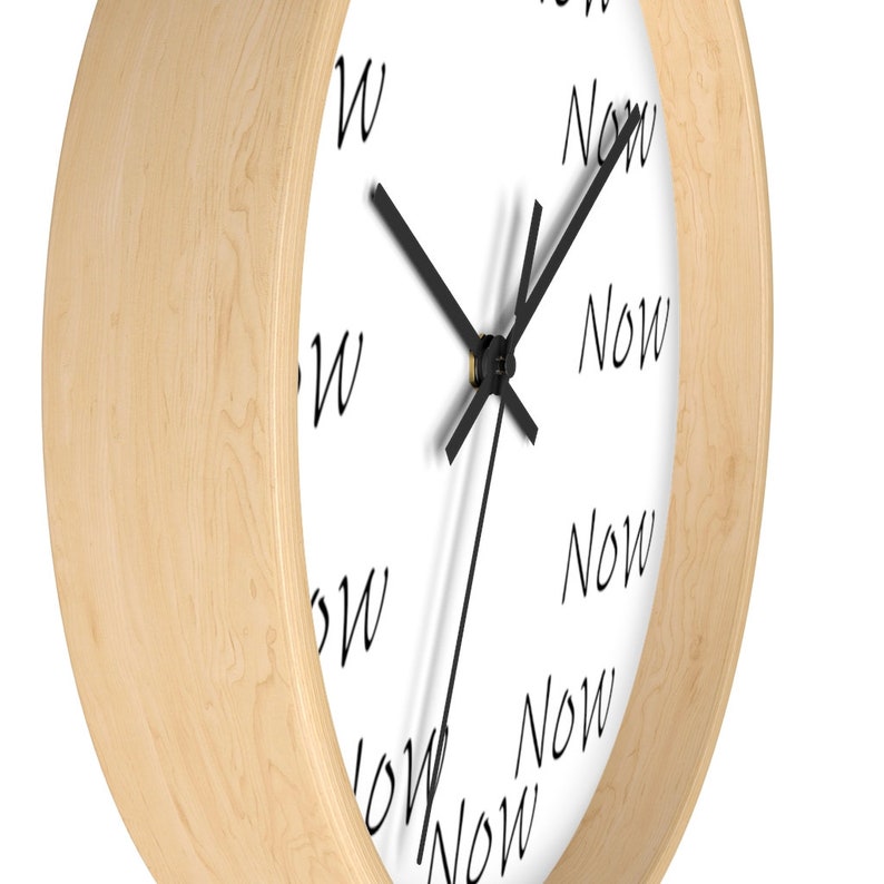 Yoga Clock Be Here Now Clock The Time is Now Yoga Jokes Mindfulness Gift Meditation Accessories Mindful Awareness Yogi Present image 4