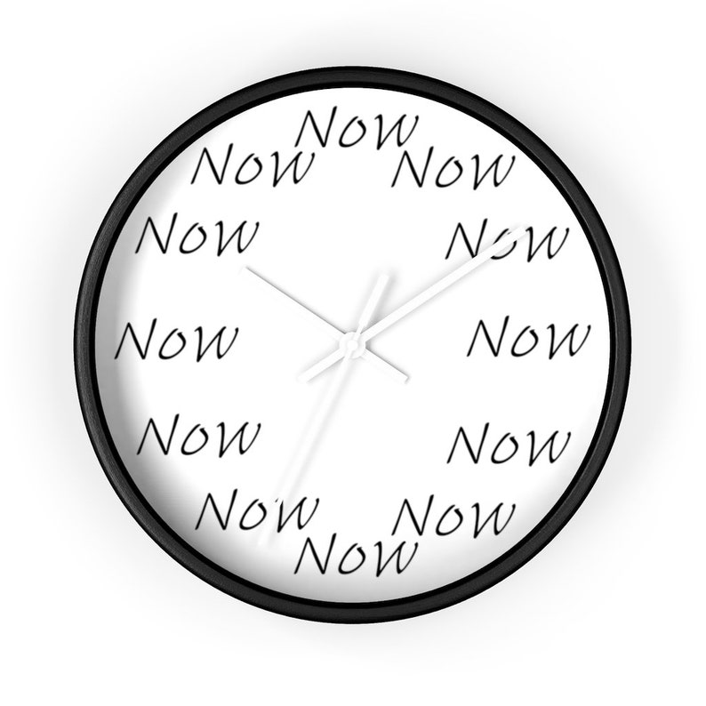 Yoga Clock Be Here Now Clock The Time is Now Yoga Jokes Mindfulness Gift Meditation Accessories Mindful Awareness Yogi Present image 7