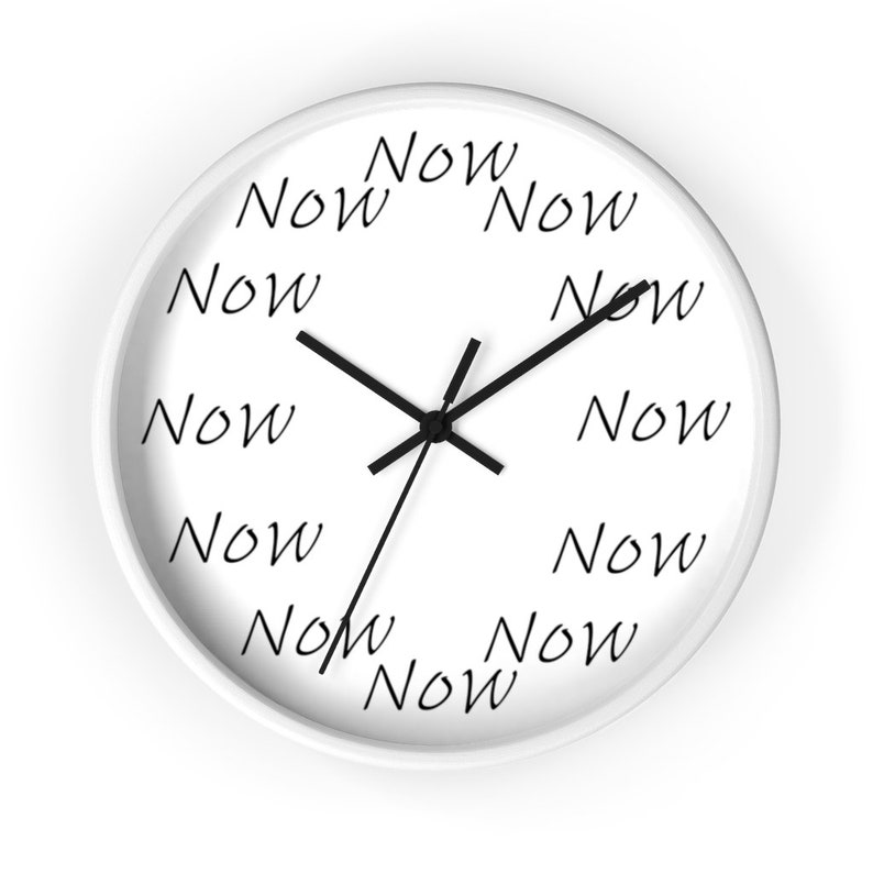 Yoga Clock Be Here Now Clock The Time is Now Yoga Jokes Mindfulness Gift Meditation Accessories Mindful Awareness Yogi Present image 10