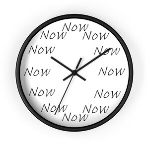 Yoga Clock Be Here Now Clock The Time is Now Yoga Jokes Mindfulness Gift Meditation Accessories Mindful Awareness Yogi Present image 5