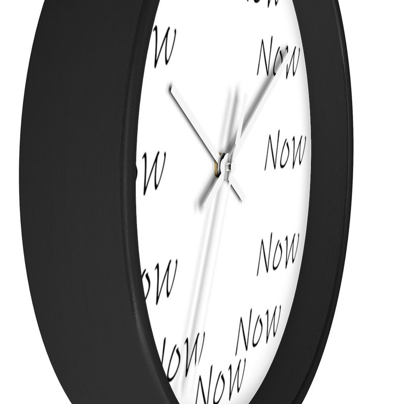 Yoga Clock Be Here Now Clock The Time is Now Yoga Jokes Mindfulness Gift Meditation Accessories Mindful Awareness Yogi Present image 8