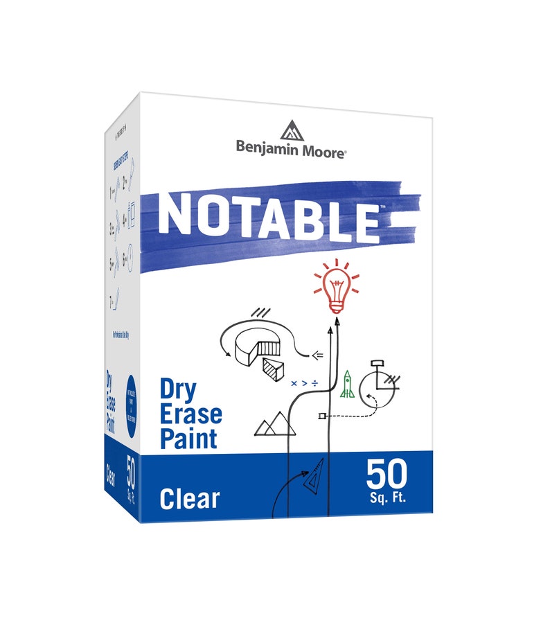 Benjamin Moore Notable Dry Erase Paint Clear & White Etsy