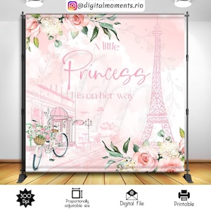 Paris 8x8 Custom Backdrop, DIGITAL FILE ONLY
