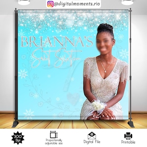 Winter Wonderland 8x8 Custom Backdrop with 1 picture, DIGITAL FILE ONLY