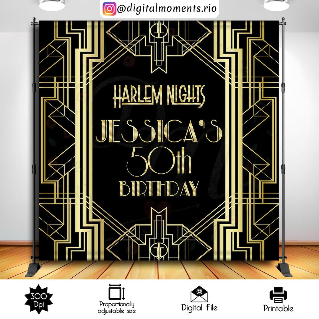 Harlem Nights Theme Bokeh Photo Sweep Backdrop
