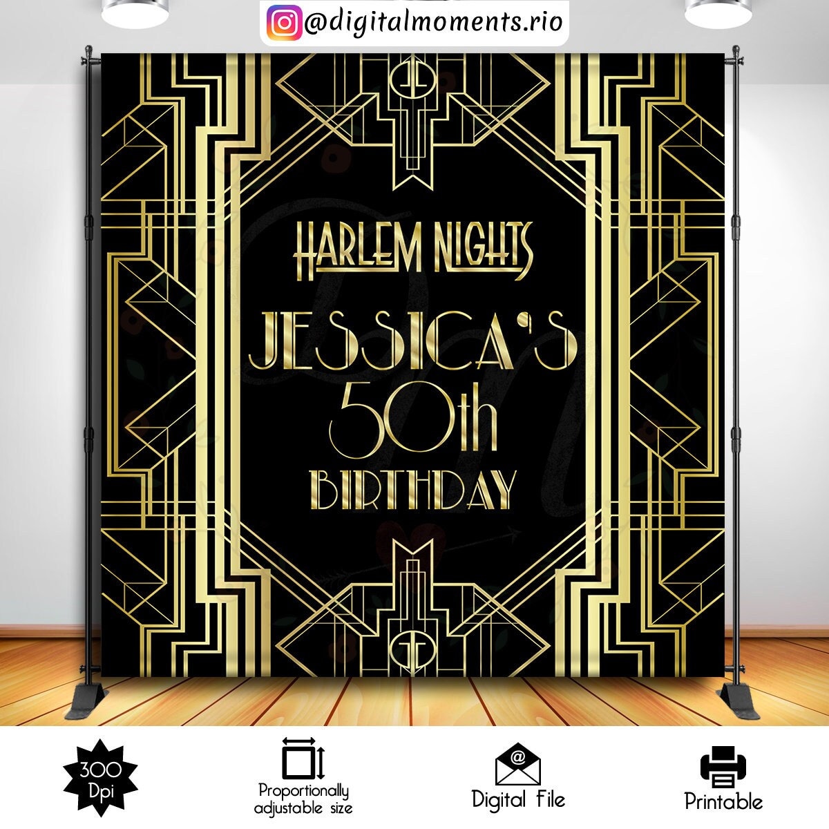 Harlem Nights 8x8 Custom Backdrop, DIGITAL