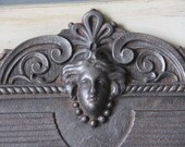 French Antique Cast Iron plate, Fireback, Fireguard, Home Decor, Architectural Salvage