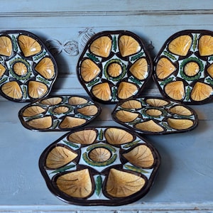 Lot De 6 Assiettes Miniatures En Faïence - Saint Jean De Bretagne, Dînettes, Numérotées