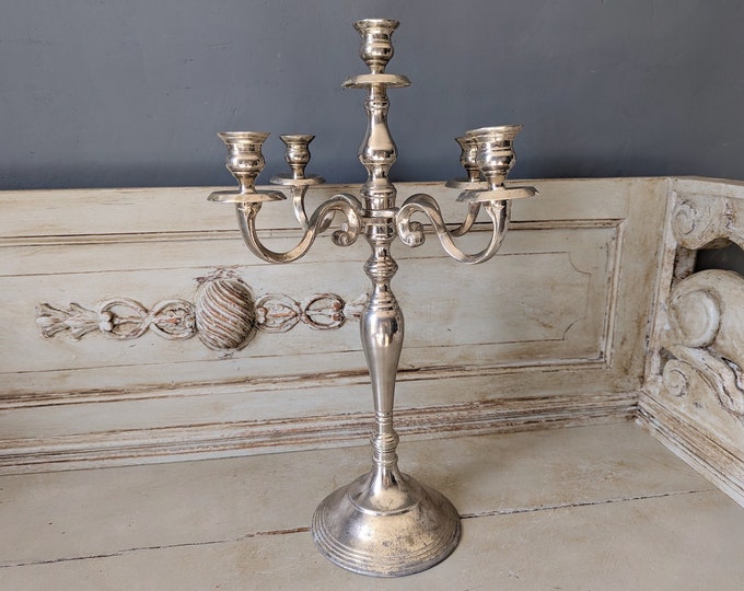 Vintage Candelabra, Chandelier, 5 Candle Candleholder, Candlestick