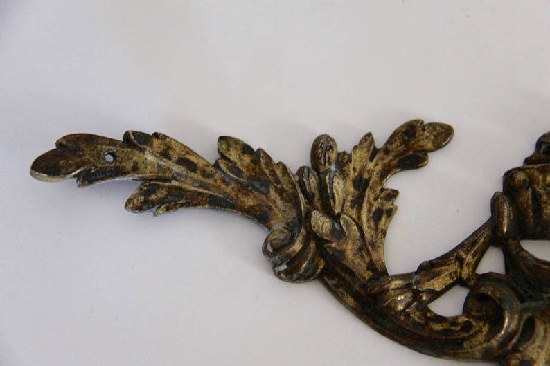 Antique French Solid Bronze Pediment Furniture Ornament Etsy