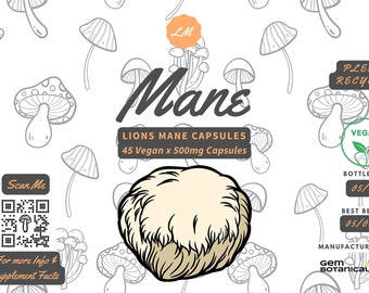 Lions Mane Paddestoel Capsules