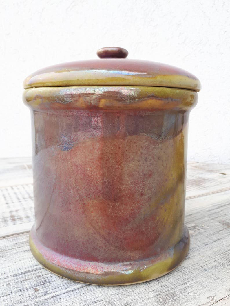 Ceramic Jar With Lid Cookie Large Storage Lidded Canister Handmade Pottery Candy Birthday