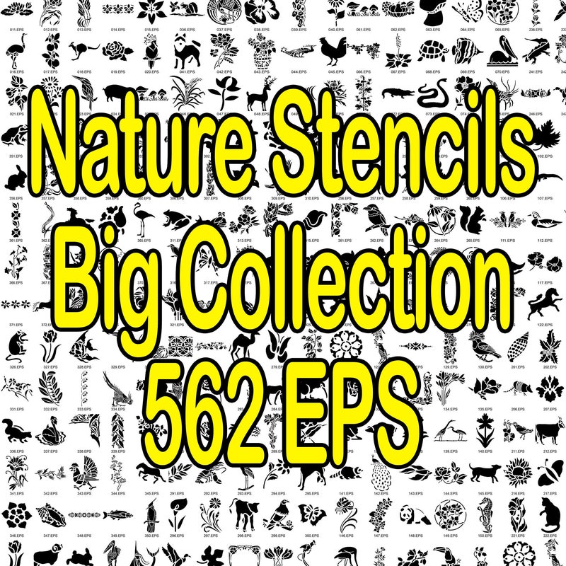 Nature Stencil Etsy
