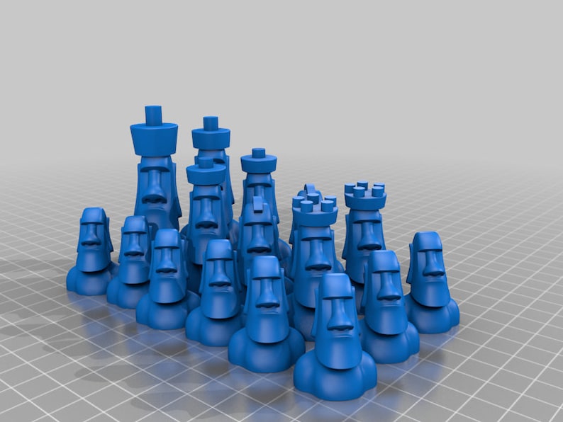 Pack d'échecs 30 jeux 6 fichiers stl 3D imprimables en échiquier image 8