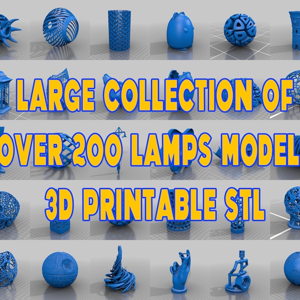 Plus de 200 modèles de LAMPES - stl imprimable en 3D