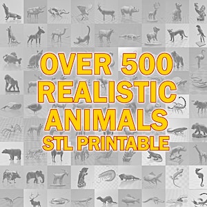 500 を超えるリアルな動物 - stl 印刷可能