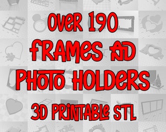 plus de 190 cadres et porte-photos - imprimable en 3D stl