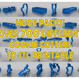 over 700 different cookie cutters - 3d stl printable
