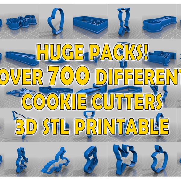 over 700 different cookie cutters - 3d stl printable