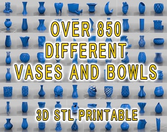 plus de 850 vases et bols - imprimable en 3D stl