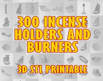 300 incense holders and burners - 3d stl printable