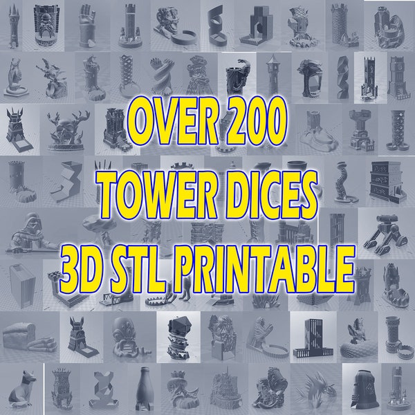 Over 200 Dice Towers - 3d stl printable