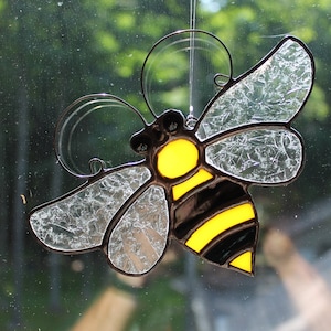 Stained Glass Bumblebee.  7 1/2 x 6 in.