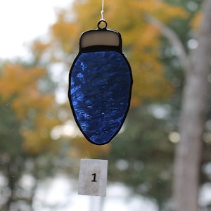 Stained Glass Antique Christmas Tree Light Ornaments