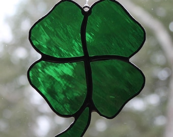 Stained Glass 4 leaf Clover