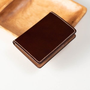 PERSONALIZADO - Cartera de bolsillo frontal Shell Cordovan / Cartera compacta de cuero cordobés