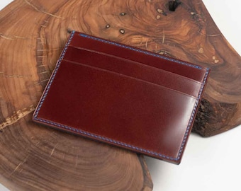 PERSONALIZADO - Cartera de tarjeta Shell Cordovan