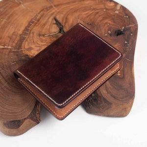 Horween Shell Cordovan Card Wallet / Cordovan Leather Compact Front Pocket Wallet