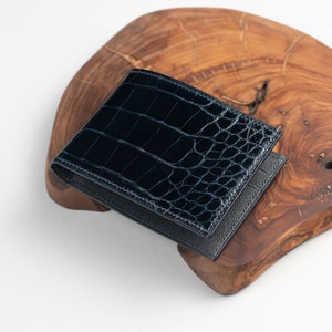 Cartera de cocodrilo - Plegable ultrafina clásica