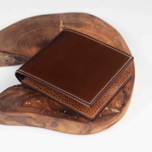 Shell Cordovan Wallet / Cordovan Leather Bilfold / Vegetable Tanned Leather Wallet