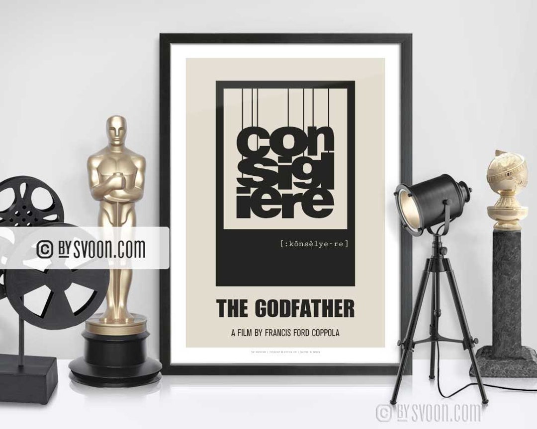 The Godfather Print, the Consigliere, Alternative Movie Poster, Minimal