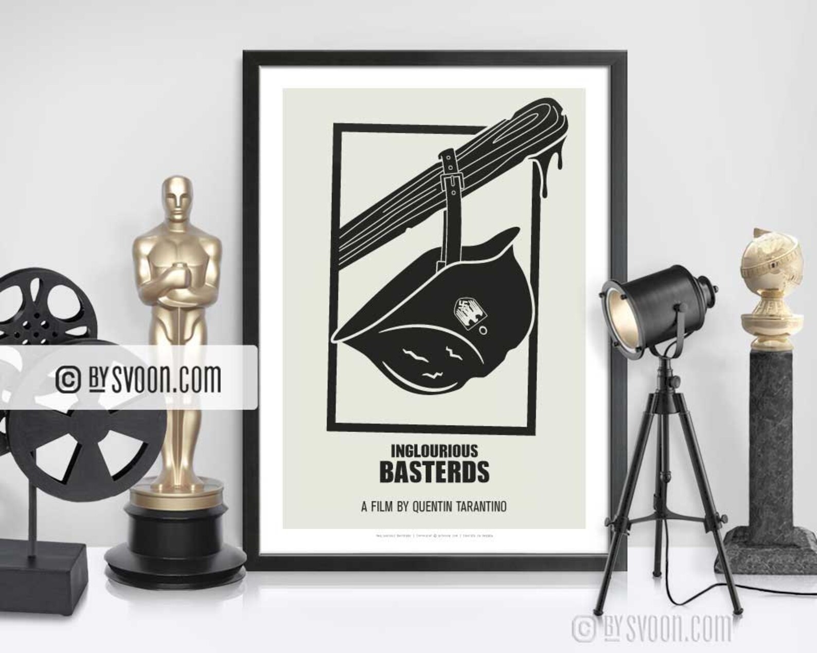 Inglourious Basterds Print, Alternative Movie Poster, WWII, Baseball