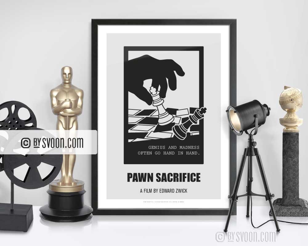 Pawn Sacrifice Print Alternative Movie Poster Minimal Wall -  Portugal