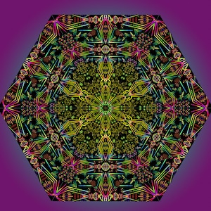 8x8m Festival Canopy, Psychedelic UV-Reactive Ceiling Installations Perfect for DJ Stages and Outdoor Events