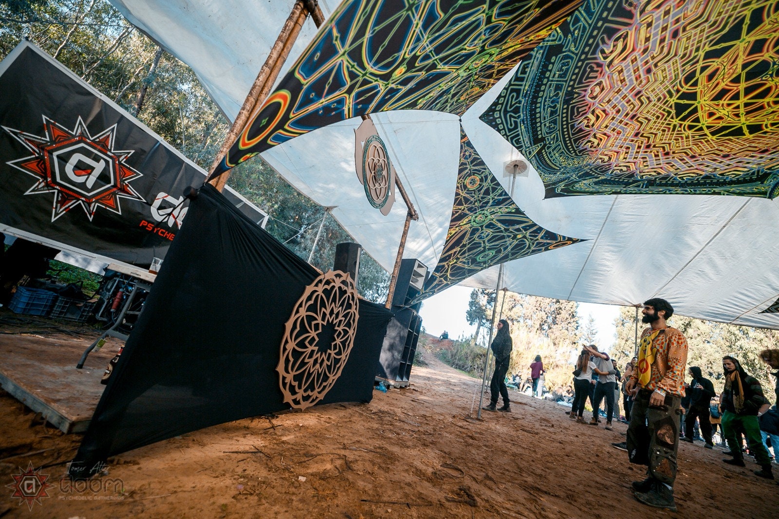 Metatron small DJ Stage Set. Psychedelic Canopy Psychedelic Etsy