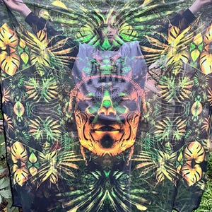 Psychedelic Tapestry - 1 Layer Mesh Blacklight Decor for Trippy Spaces